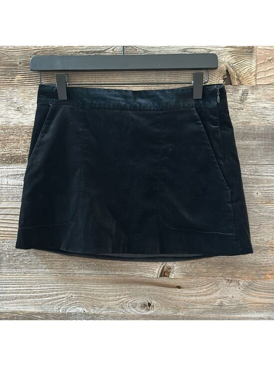 Theory Dresses & Skirts - Theory Black Velvet Mini A Line Skirt Size 0